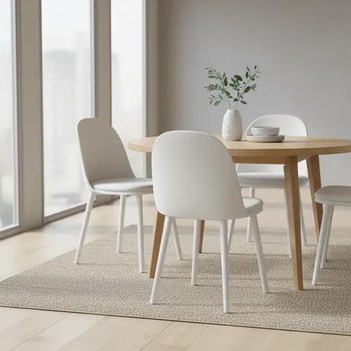 Silla Comedor Cocina Vita Nórdica Eames Plástica X 4 Unidad Blanco