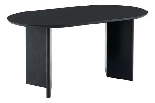 Mesa De Comedor Moonlight 160x90 Cm Mdf Simil Roble Satinada Negro