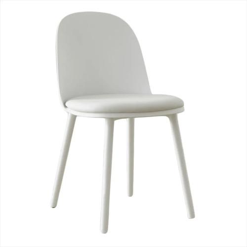 Silla Comedor Vita Nórdica Eames De Diseño Moderno Plástica Cuero Sintético Blanco