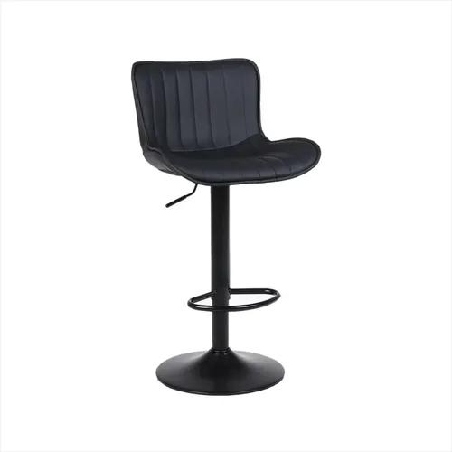 Banqueta Regulable Nodo Estructura De Hierro Pintado Horno Laqueado Negro