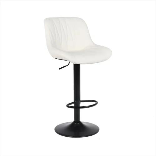 Banqueta Regulable Axis Estructura De Hierro Pintado Horno Laqueado Blanco
