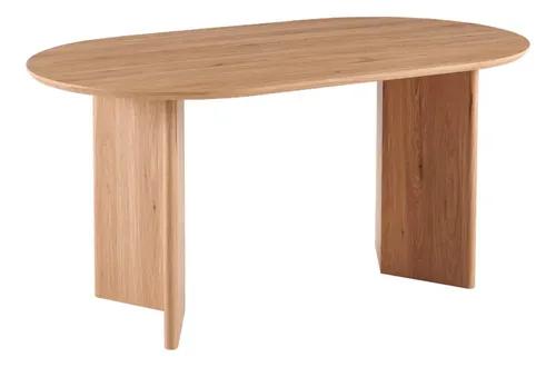 Mesa De Comedor Moonlight 160x90 Cm Mdf Simil Roble Satinada Marrón Claro