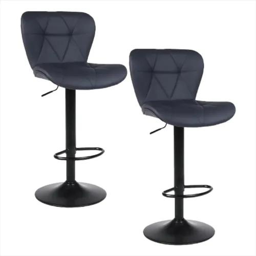 Banquetas Regulables Prisma Estruct Hierro Pintado Horno X2 Laqueado Negro