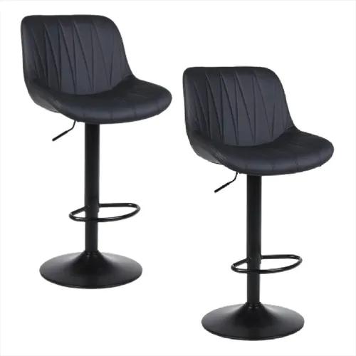 Banquetas Regulables Axis Estructurahierro Pintado Horno X2 Laqueado Negro
